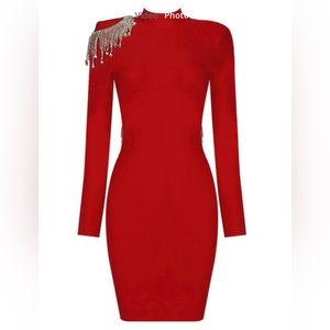 Diamond Tassel Cocktail Dress in M